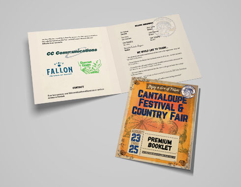 Cantaloupe Festival booklet mockup